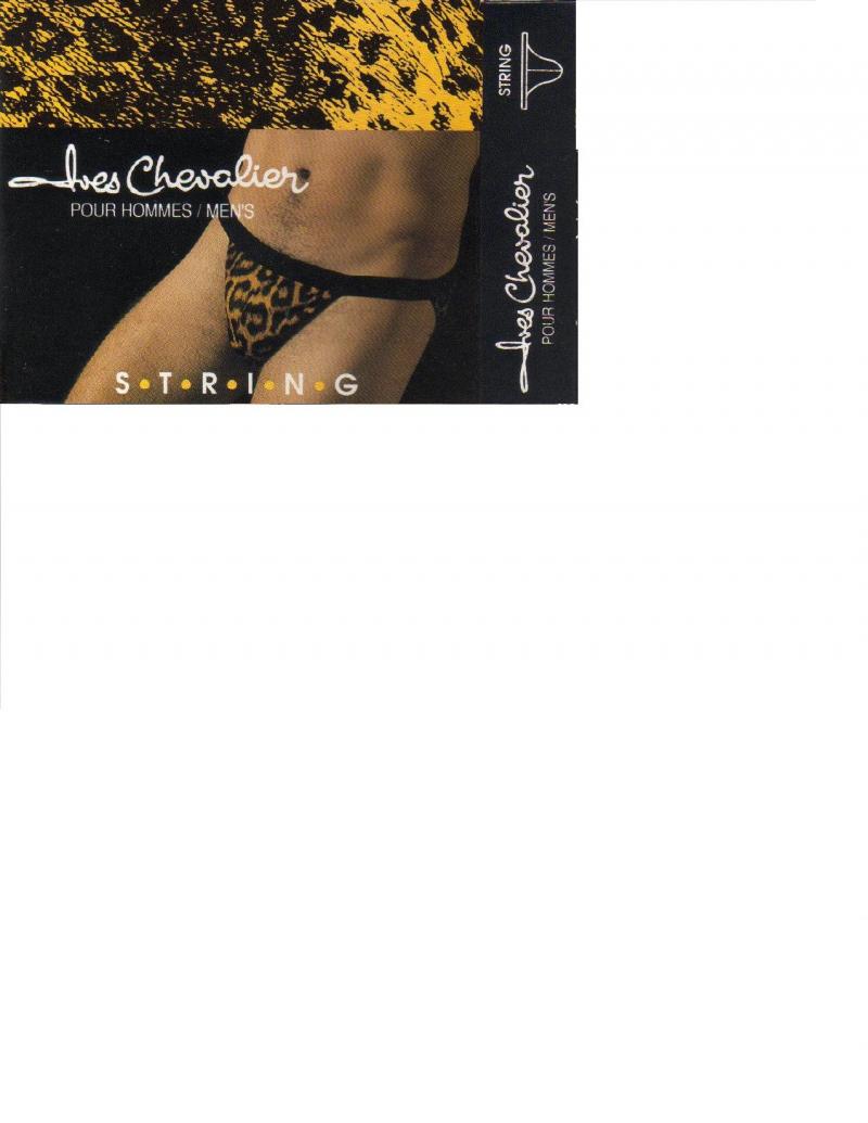 Men's string style underwear in animal prints